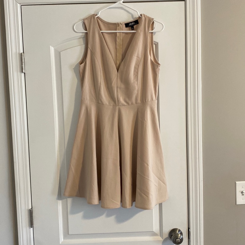 LuLu’s Fit and Flare Tan Dress